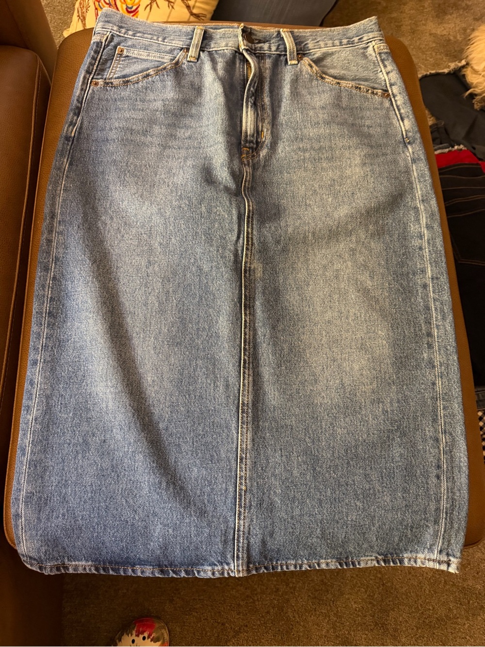 Levi Classic Light Blue Denim Pencil Skirt